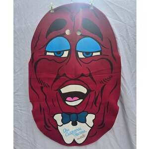 Vintage 1987 California Raisins Collegeville Halloween Costume Mask Only Medium